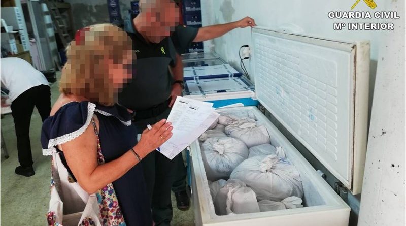 La Guardia Civil halla 600 kilos de pulpo sin control sanitario en un resturante de Santa Pola